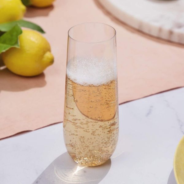 9 Oz Plastic Champagne Glasses Clear Plastic Unbreakable