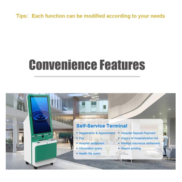 Smart Self Printing Kiosk Terminal Payment Self Service Credit Card Kiosks With Pos