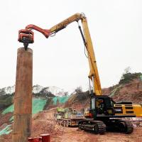 Alta Eficiência 16-25 Meter Excavator Pil Drive Boom Arm Pilling Driver Boom Long Arm Com Excavator Bucket