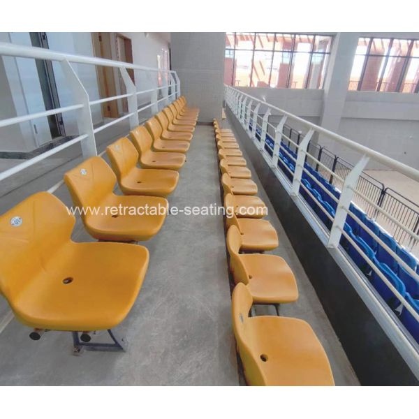 Burgeon Outdoor Arena Seating Plastic Seat Stadium Chairs with Middle Backrest