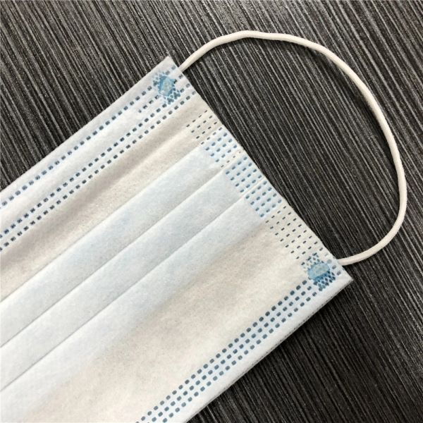 Non Woven Disposable Blue Earloop Face Mask Anti Bacterial Half Face Size