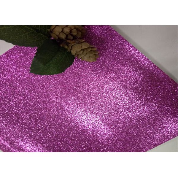 Blue Thick Glitter Fabric , Glossy Shoe Fine Glitter Fabric 138cm Width