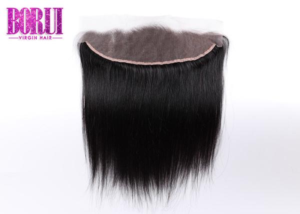 Comprimento personalizado do Frontal 100% do laço do cabelo humano em linha reta brasileiro não processado natural