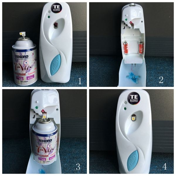 Tekoro Green Apple Flavour Air Freshener Automatic Spray Refill with CE, RoHS, SGS, GMP Certification and ≥200ml Capacity