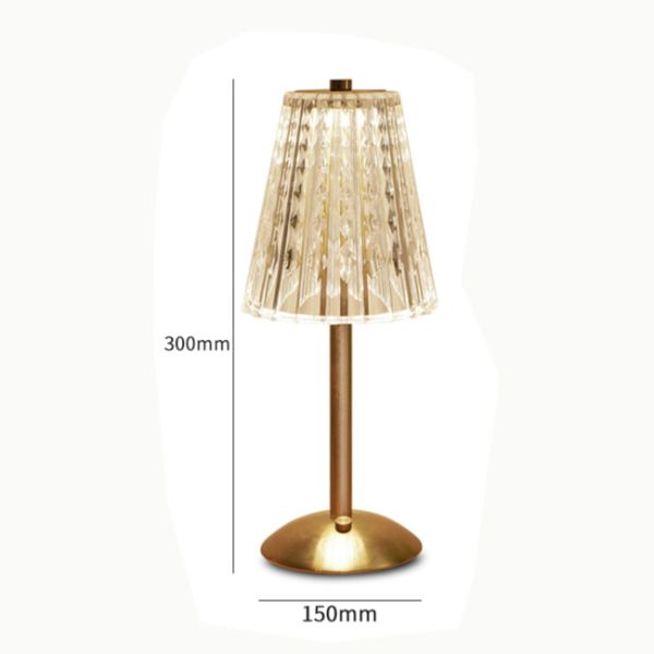 CE Bedside Night Light 3 Color Metal Crystal Bedside Lamps For Bedroom