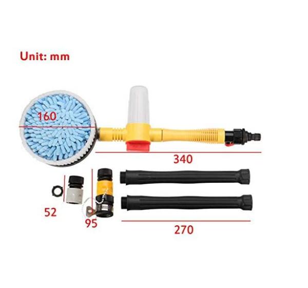 120mm Pressure Washer Auto Rotate Brush For Car Wash Rotating Brush 360 Degree