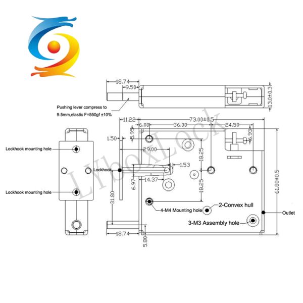 Умный срочный шкафчик пакета запирает сталь углерода подгонял FCC