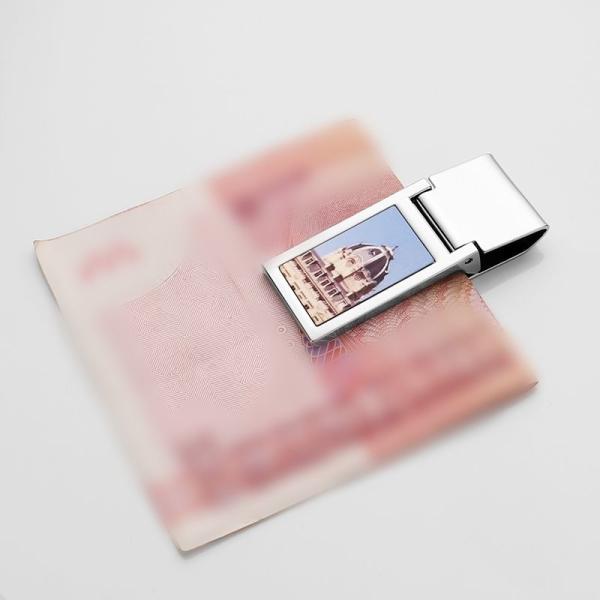 Sustentador de clips de dinero de metal en blanco de sublimación personalizada