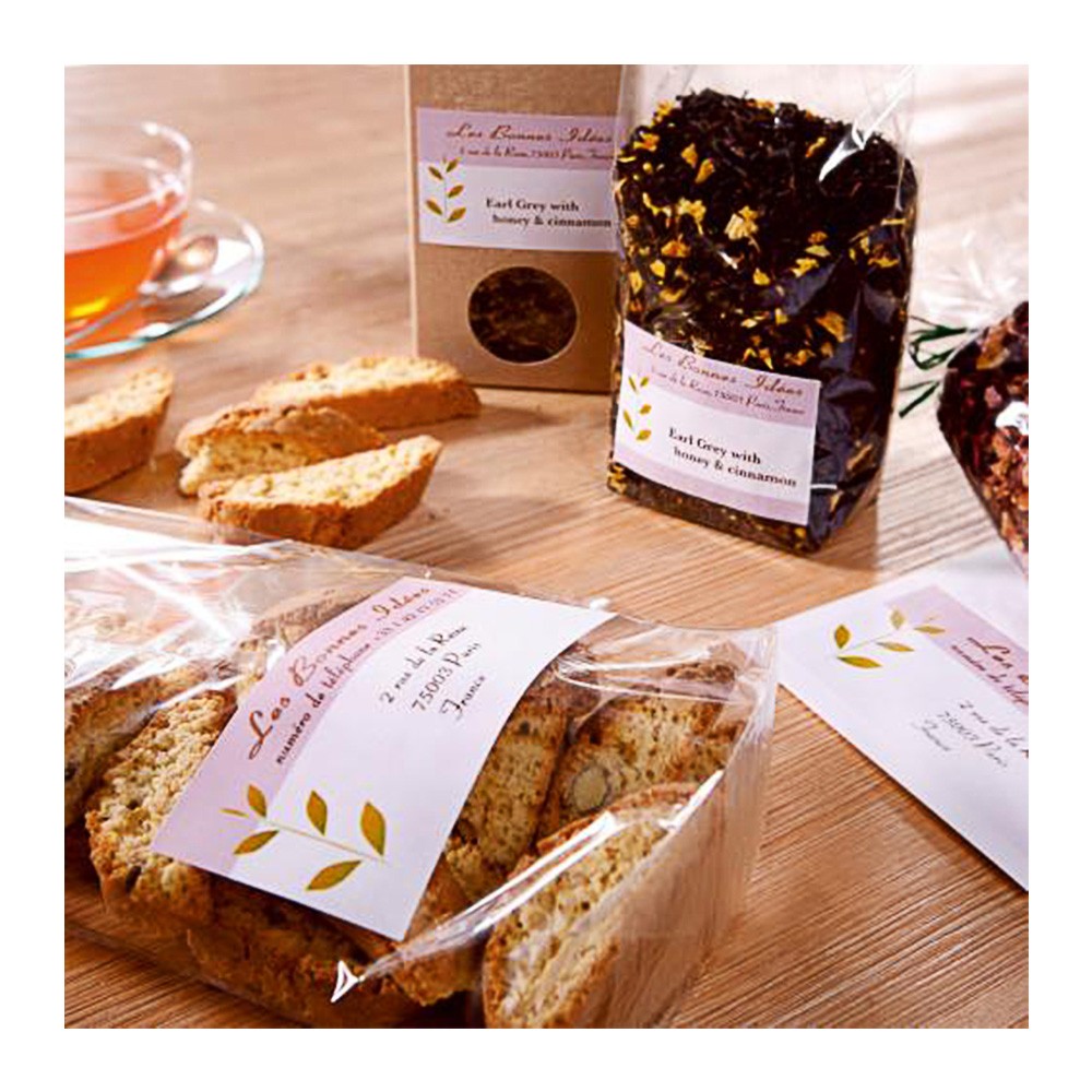 CMYK Oilproof Food And Beverage Labels Food Box Label Stickers