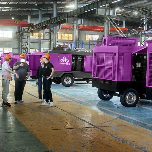 Screw Air Compressor Water Well Drilling Mobile Screw Type Air Compressor Machine