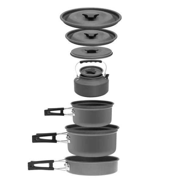 Aluminium Alloy Outdoor Camping Pot Set With Two Pieces THNH-04