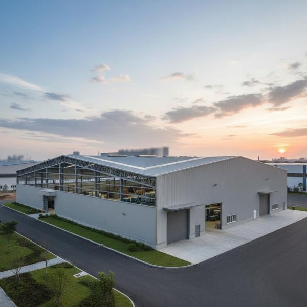 Customized Size Weather Resistant Prefab Steel Warehouse with Shot Blasting Level SA 2.5