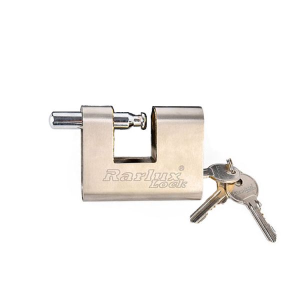 Rarlux 60-90mm High Security Durable Anti-Theft Padlock Solid Iron Armoured Body Rectangular Padlock