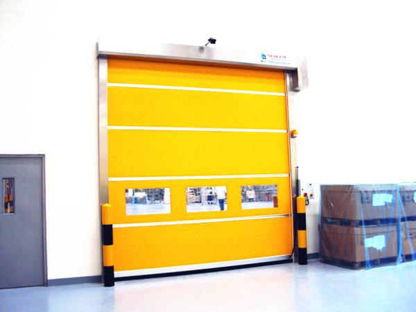 Janela industrial transparente de PVC Porta de alta velocidade Yaskawa Frequent Convert
