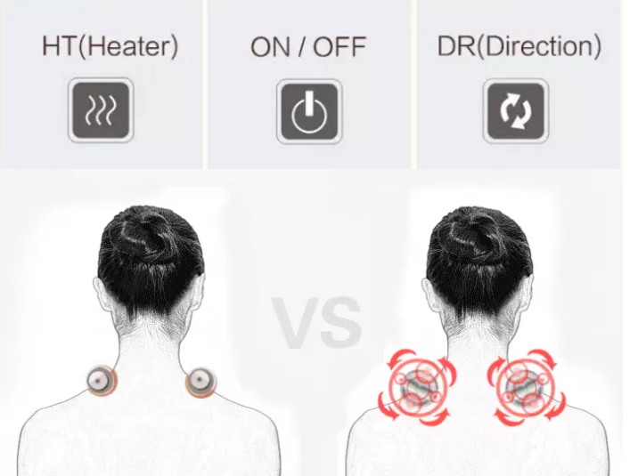 Pain Relief Heated Shoulder Massager , Fatigue Ease Neck And Shoulder Massager With Heat