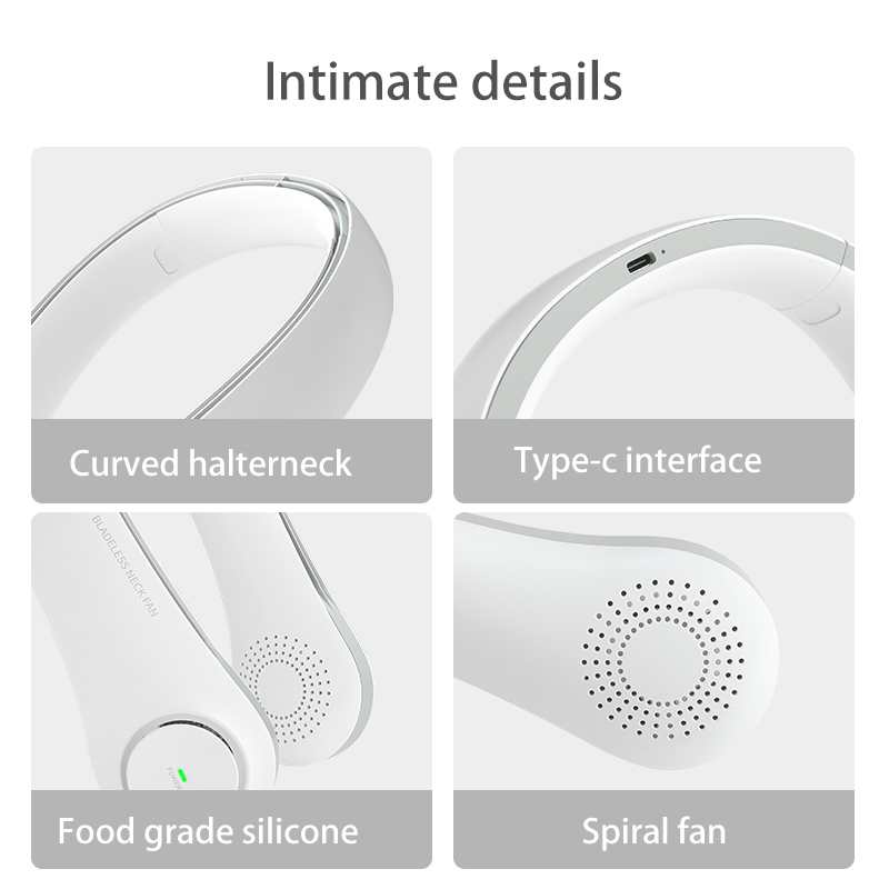 OEM Manufacturer Wearable Small Battery Usb Portable Cooling Fan Outdoor Rechargeable Sports Mini Band Neck Fan