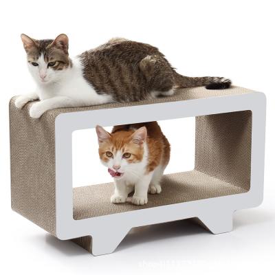 TV Shape Scratcher Lounge Cats Play Toy Great for Cat Playing Stretching and Scratching Durable Scratcher Boards