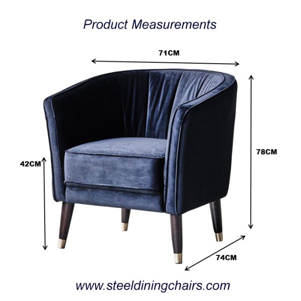 Home Living Room Upholstered Fabric Leisure Relax 78cm 71cm Small 1 Seater Sofa