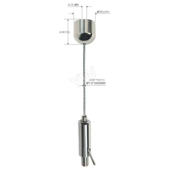 Ø1.5 * 3000 набор света провода ММ СС вися регулируемый для линейного светлого подвеса