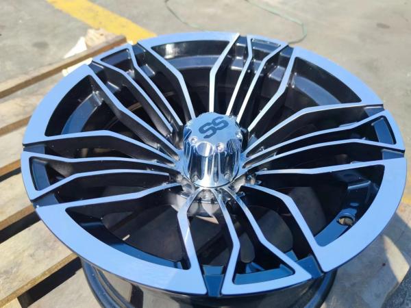 SS Aluminum 14 Inch Golf Cart Hub Caps Chrome Finishing Durable