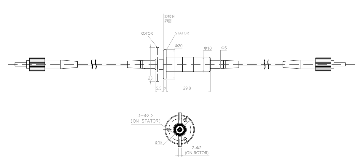 Одноканальные волоконно-оптические скользкие кольца на заказ 1000 рмп скорость вращения