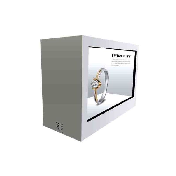32 inch touch screen transparent lcd display price box for jewelry show