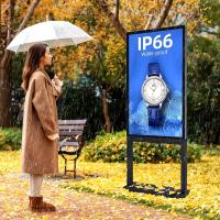 65 55 Inch Outdoor Waterproof IP66 Digital LCD Advertising Screen Freestanding for Restaurants Menu