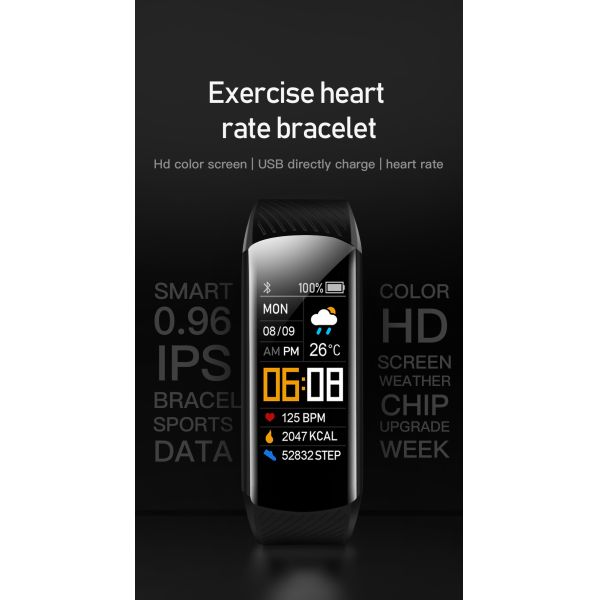Браслет отслежывателя фитнеса P25Q16H, умный Wristband здоровья 160*80