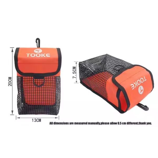 Pequeña bolsa de equipo de buceo de PVC de nylon 210D resistente al agua para bucear y nadar