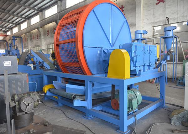380V 50Hz Tyre Recycling Line Whole Tire Shredder 60*60mm Tire Recycling Plant