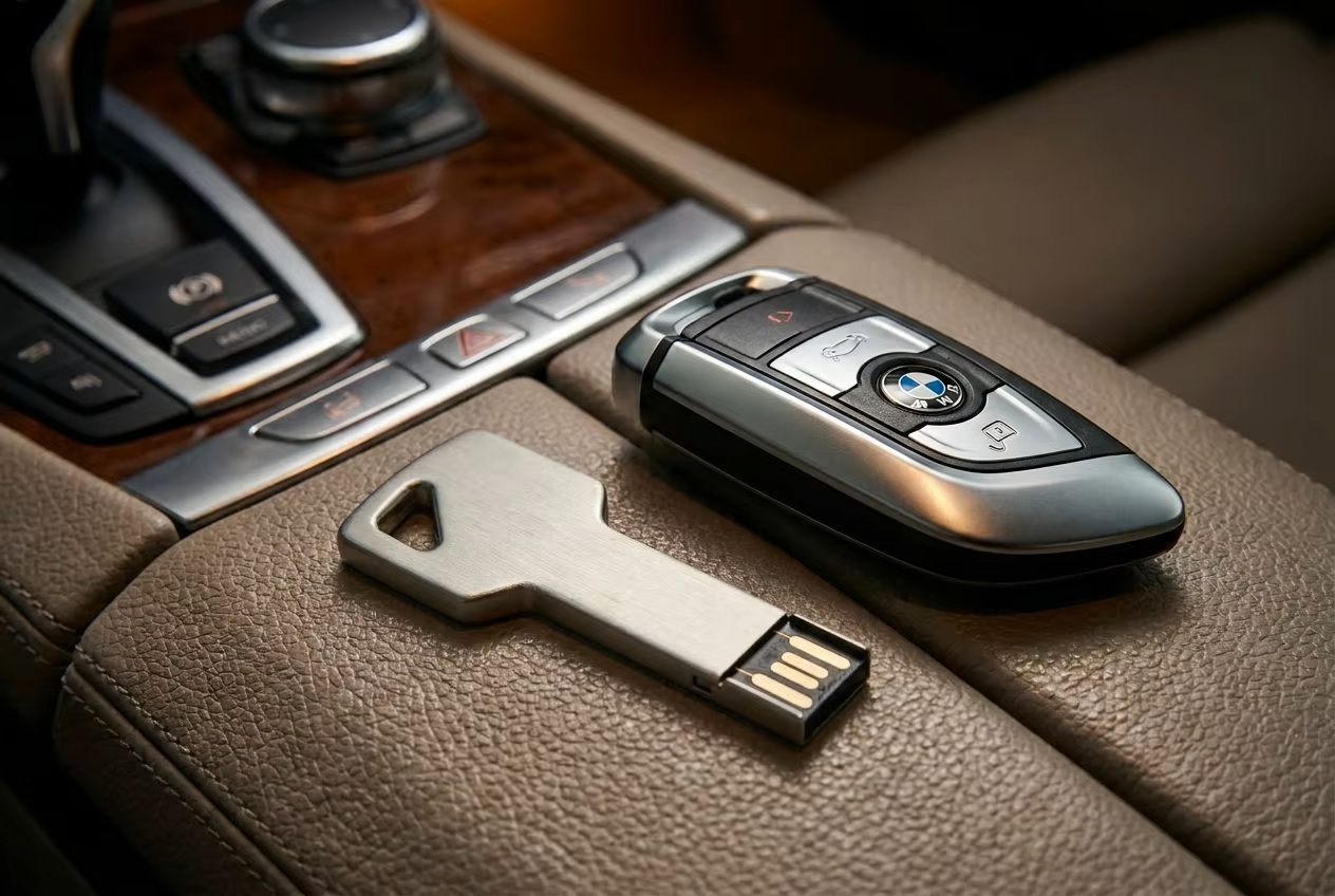 Encryption Enabled Zinc Alloy Key USB Flash Drive Custom Design Welcome Durable Secure Storage Device Ideal For Business