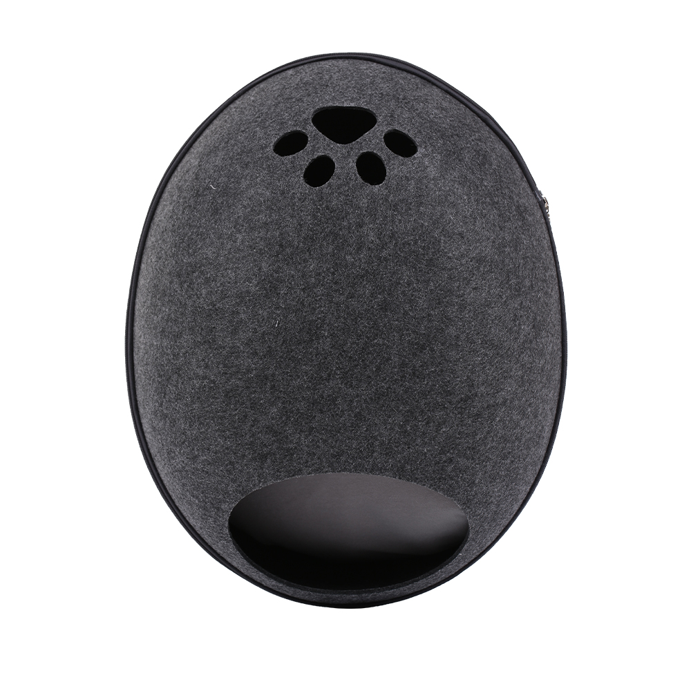 Cats Accessories Detachable H26cm Felt Pet Cave With Cushion