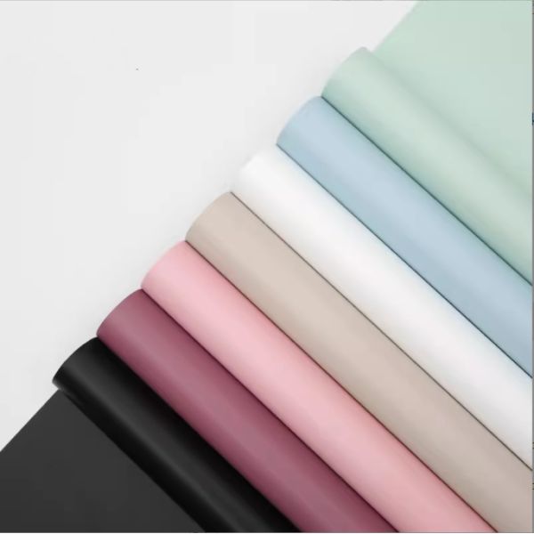 Morning Mist Single-Color Solid Color Skin Feel Waterproof Matte Film Flower Art Roll Fresh Flower Bouquet Wrapping Paper