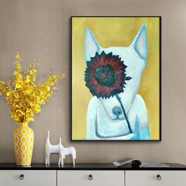 Hand Painted Modern Textured Canvas Colorful Oil Painting for Home Decor Medium Oil Print Method 6 Color