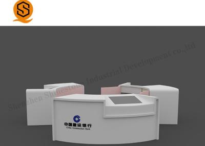 Contador da recepção do banco do OEM Logo Solid Surface Reception Desk