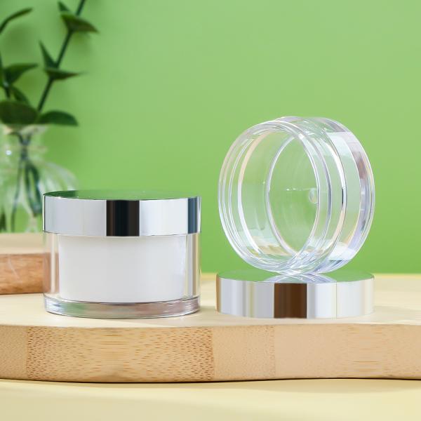 Jar de crema cosmética de plástico de 50 ml con tapa de tornillo