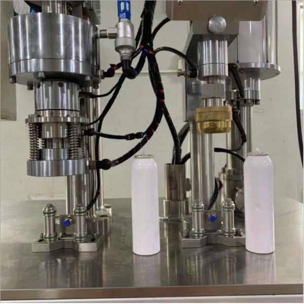 Aerosol Spray Cans Filling Machine Semi Automatic 30-300ml Filling Range