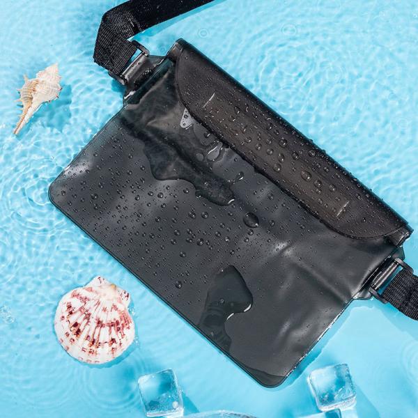 3 LAYER SEALED LARGE MOBILE PHONE WATERPROOF BAG OBLIQUE STRADDLE SWIMMING WATERPROOF FANNY PACK PVC RAFTING OUTDOOR SEA