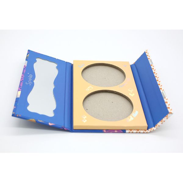 2 Pans Empty Blush Palette Customized Makeup Brush Pan For Beauty Packaging