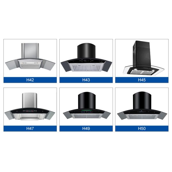 Smart Stainless Steel Glass Range Hood with App Control Low Noise Kitchen Chimney Hood