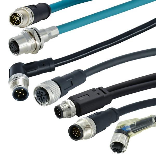 O conjunto de painel do PWB de IP68 M5 M8 M12 3 4pin 5pin 8pin 12pin molda o conector de cabo industrial circular