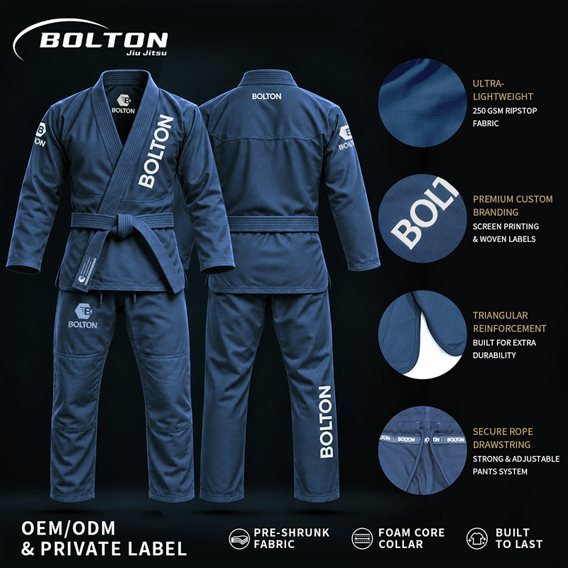 Lightweight BJJ KIMONO crafted for superior mobility and durability during Brazilian Jiu Jitsu training and competition