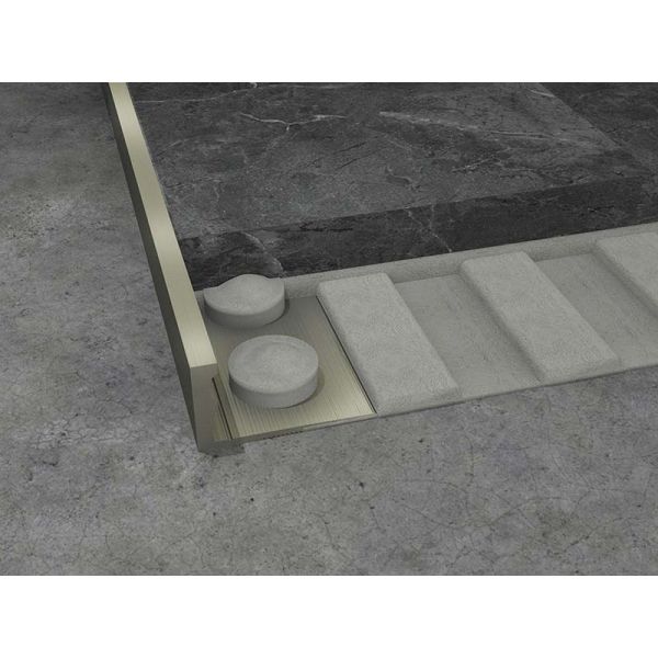 2.5m Stainless Steel L Shaped Trim Tile Corner Trimming Finishing Strip 8 10mm