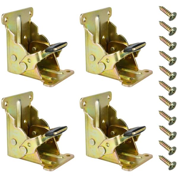 Folding Table leg Extension Support for Table Bed Leg Bronze Steel Foldable Hinge