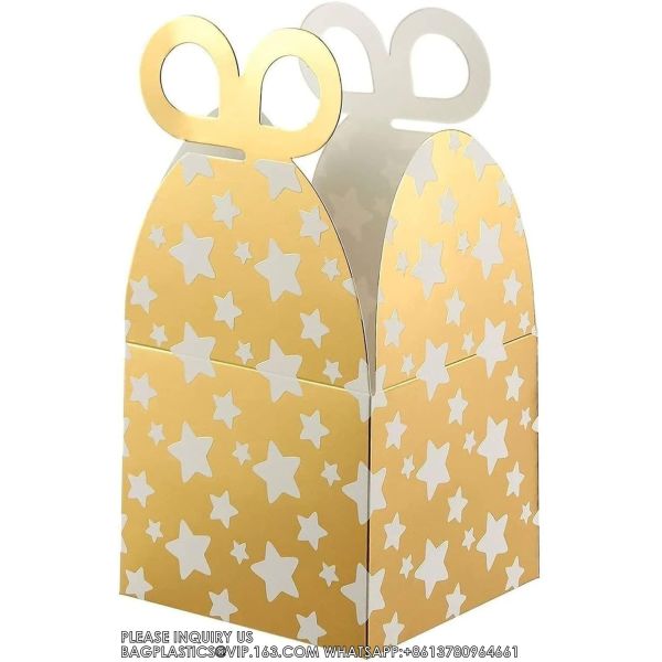 Boxes For Party Favors, Birthday, Wedding, Anniversaries, Valentines, Engagement, Gold Foil Ornament Gift Boxes