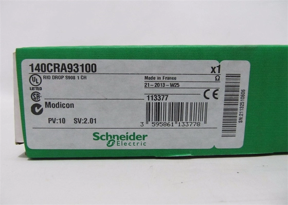 Schneider Modicon Quantum PLC 140CRA93100 500VDC 同軸中心および地面