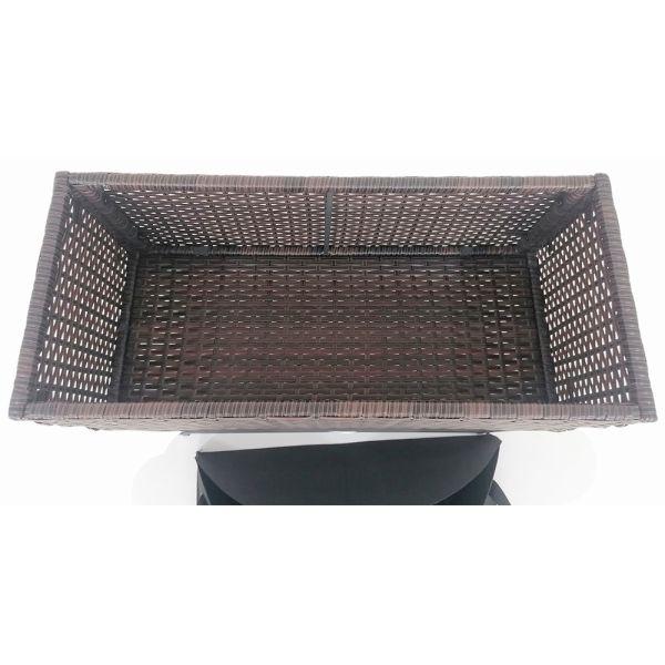 Metal Plant Pot Flower Bucket Square Rectangle Flower Pot  Garden Rattan Planter Stand