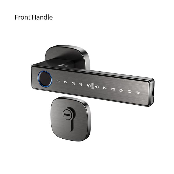 Tuya Smart Lock Fingerprint Password Key Durable Aluminum Alloy Construction Auto Lock Easy Installation Door Lock