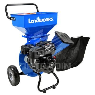 Rotor 13HP Wood Chipper Shredder Double Sided Blades With Adjustable Discharge Chute