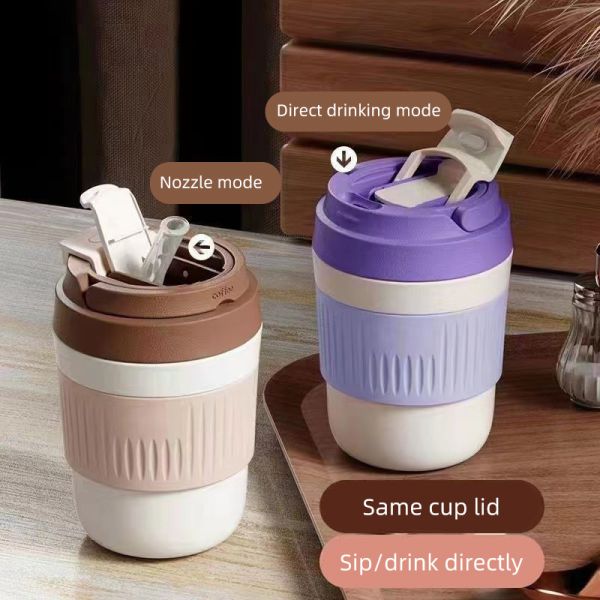 400ML/550ML High Heavy Base Clear Glasses Cup with Straw Creative and Unique Design